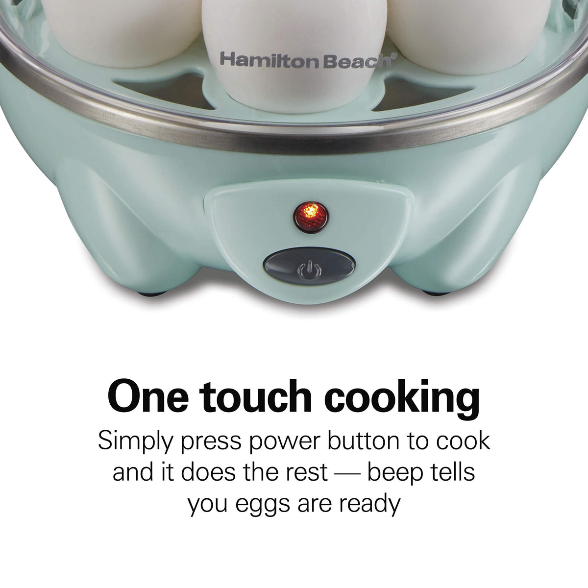 Hamilton Beach 3-in-1 Egg Cooker, Hard-Boiled, Poached, Omelets, 7 Egg Capacity, Teal, 25504G 🍁 All In One Marketplace Canada