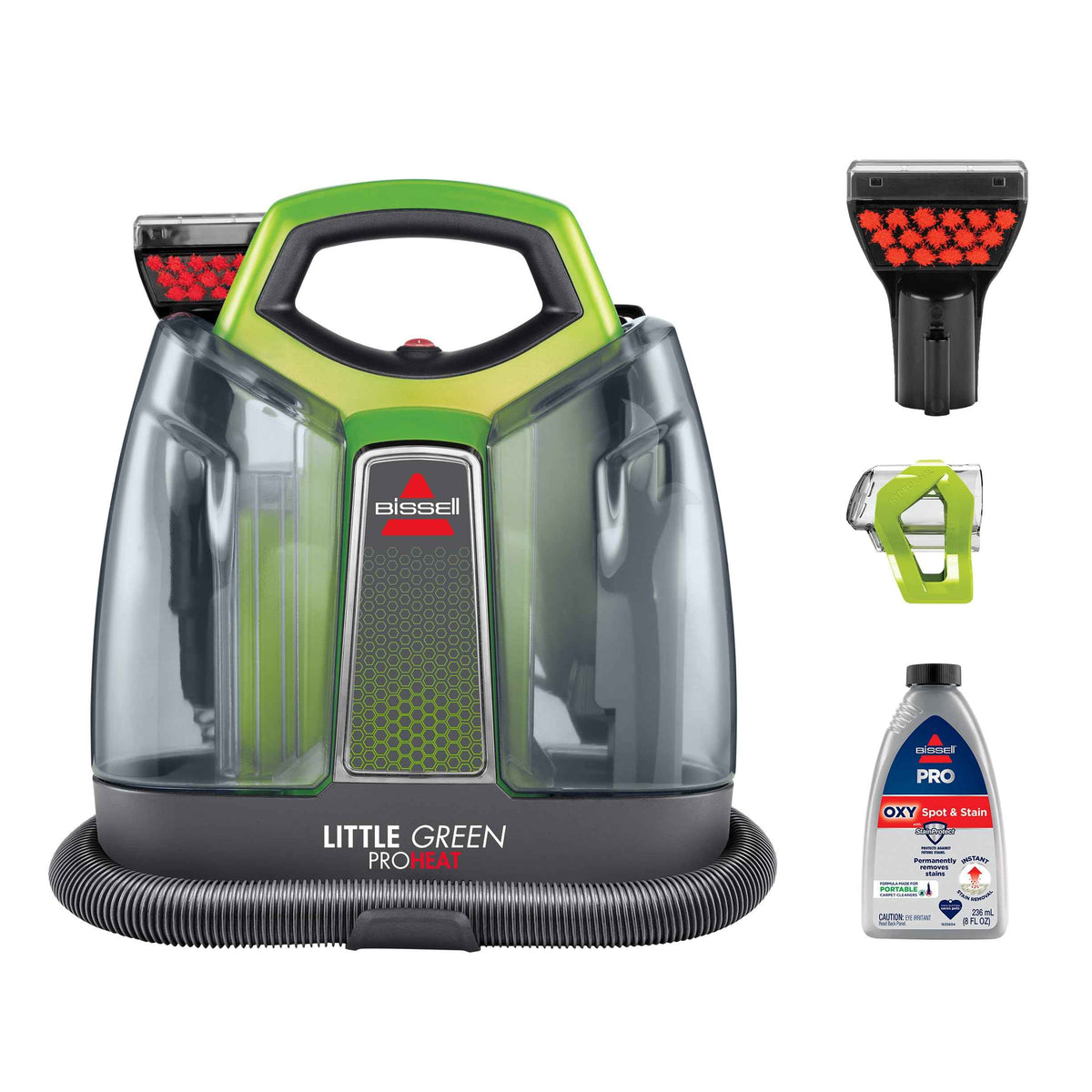 BISSELL Little Green ProHeat Portable Carpet & Upholstery Spot Cleaner with HydroRinse Self-Cleaning Tool, HeatWave Technology, OXY Formula Included, Car Detailer, 37oz Tank, 2513E 🍁 All In One Marketplace Canada