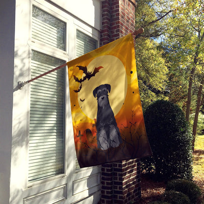 Caroline's Treasures BB4298CHF Halloween Standard Schnauzer Black Flag Canvas House Size, Large, Multicolor