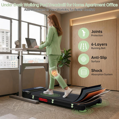 Walking Pad Treadmill with Handle Bar, 3.0HP Portable Small Walking Treadmills for Home Small, 0.6-7.6MPH Compact Treadmill for Exercising, Under The Desk Mini Treadmills with Incline, Model V407 🍁 All In One Marketplace Canada