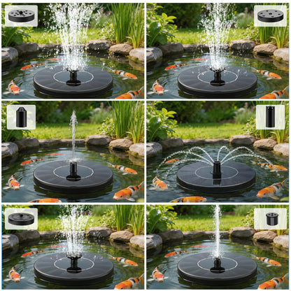 FYDGTPI Solar Fountain, Floating Solar Water Pump with 6 Nozzles & 4 Fixed Pipes, Solar Fountain for Bird Bath, Garden, Pond, Pool 🍁 All In One Marketplace Canada