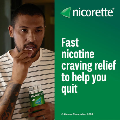 Nicorette Nicotine Gum, Quit Smoking and Smoking Cessation Aid, Ultra Fresh Mint, 2mg, 210 pieces 🍁 All In One Marketplace Canada