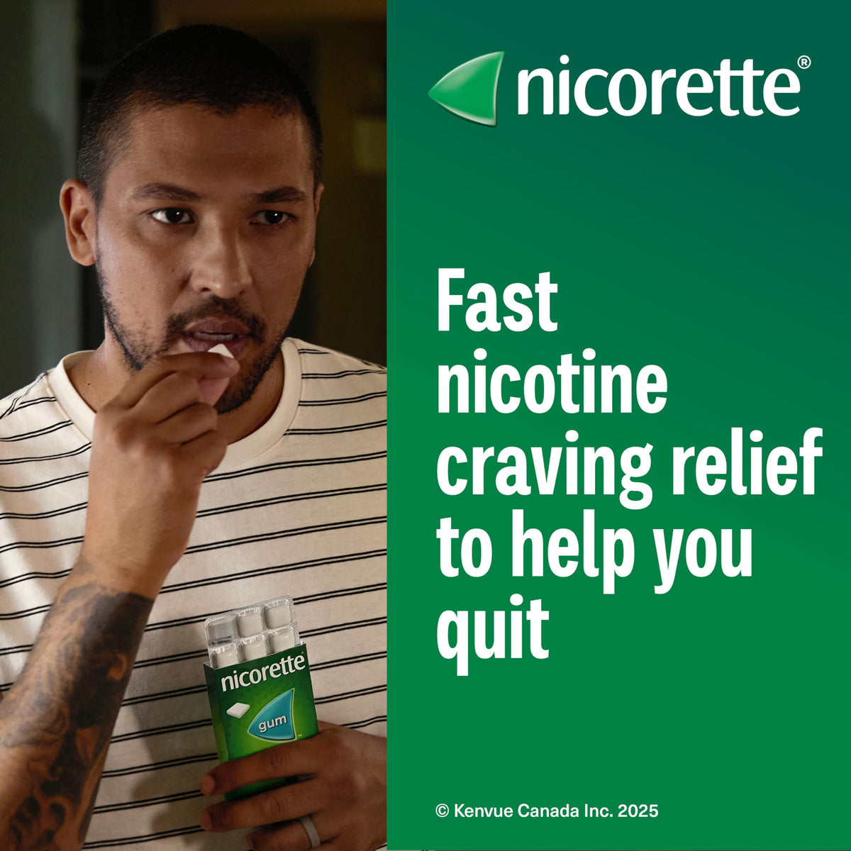 Nicorette Peppermint Gum, 4MG, Quit Smoking, Nicotine Gum, Smoking Cessation Aid, NRT, Reduce Cravings, 210 Pack 🍁 All In One Marketplace Canada