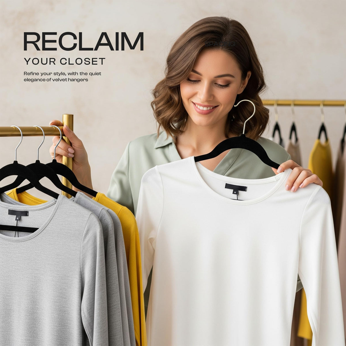 Utopia Home Velvet Hangers 50 Pack, Heavy Duty, Non-Slip, Space Saving Felt Clothes Hangers with 360° Hook & Notches (Black) 🍁 All In One Marketplace Canada