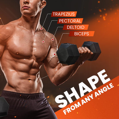 Yes4All Cast Iron - Chrome Grip Hex Dumbbell - 10 lbs - Single 🍁 All In One Marketplace Canada