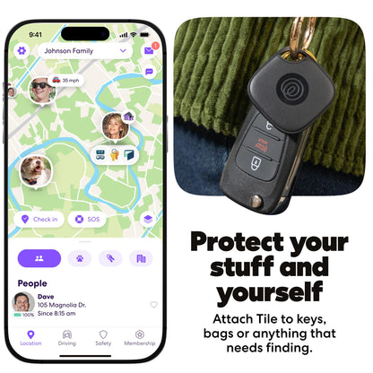 Life360 Tile Essentials - Bluetooth Trackers & Item Locators for Keys, Wallets, Remotes & More; Easily Find All Your Things. Both iOS and Android Compatible. 4-Pack (Mates/Slim/Sticker) 🍁 All In One Marketplace Canada