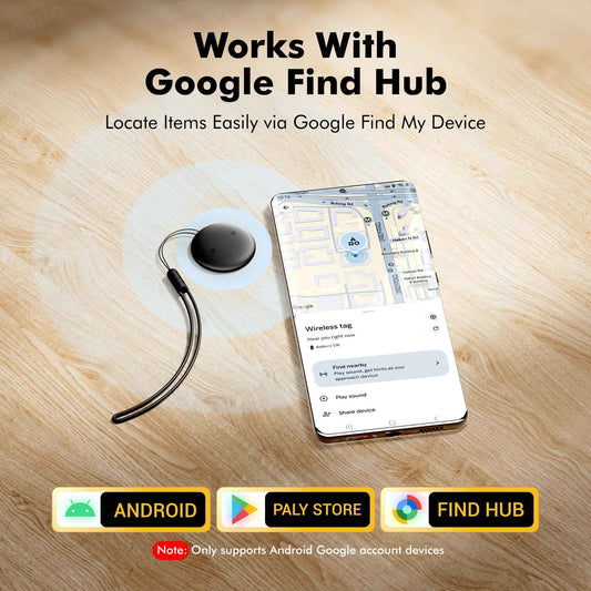 Air Tracker Tags for Android with Case- Bluetooth Tracker Item Finder for Key, Wallet, Luggage - Works with Google Find Hub, IP66 Waterproof, Smart Tag for Android & Samsung Phones (4 Black) 🍁 All In One Marketplace Canada