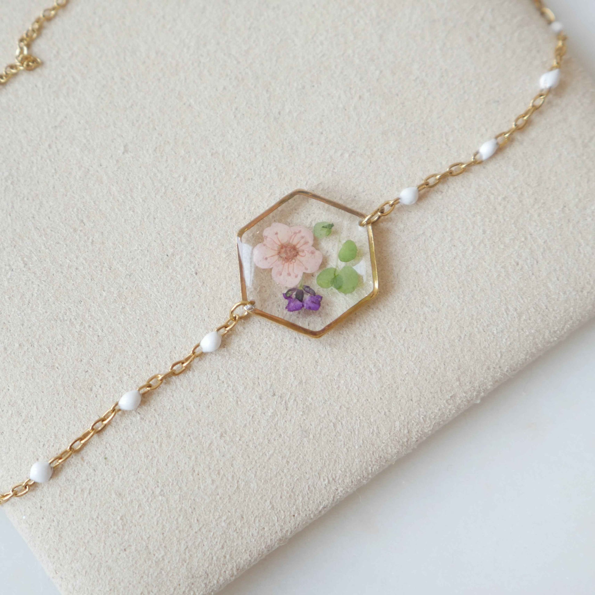Bracelet Chloé rose - (moyen)