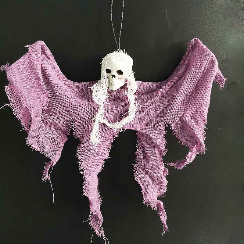 Creepy Hanging Skull Décor – Halloween Ghost Skeleton Decoration for Indoor & Outdoor Use