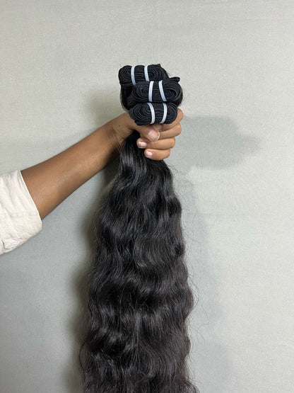 3 Bundle Deal - Indian Raw Wavy Hair Bundles-Save 10%