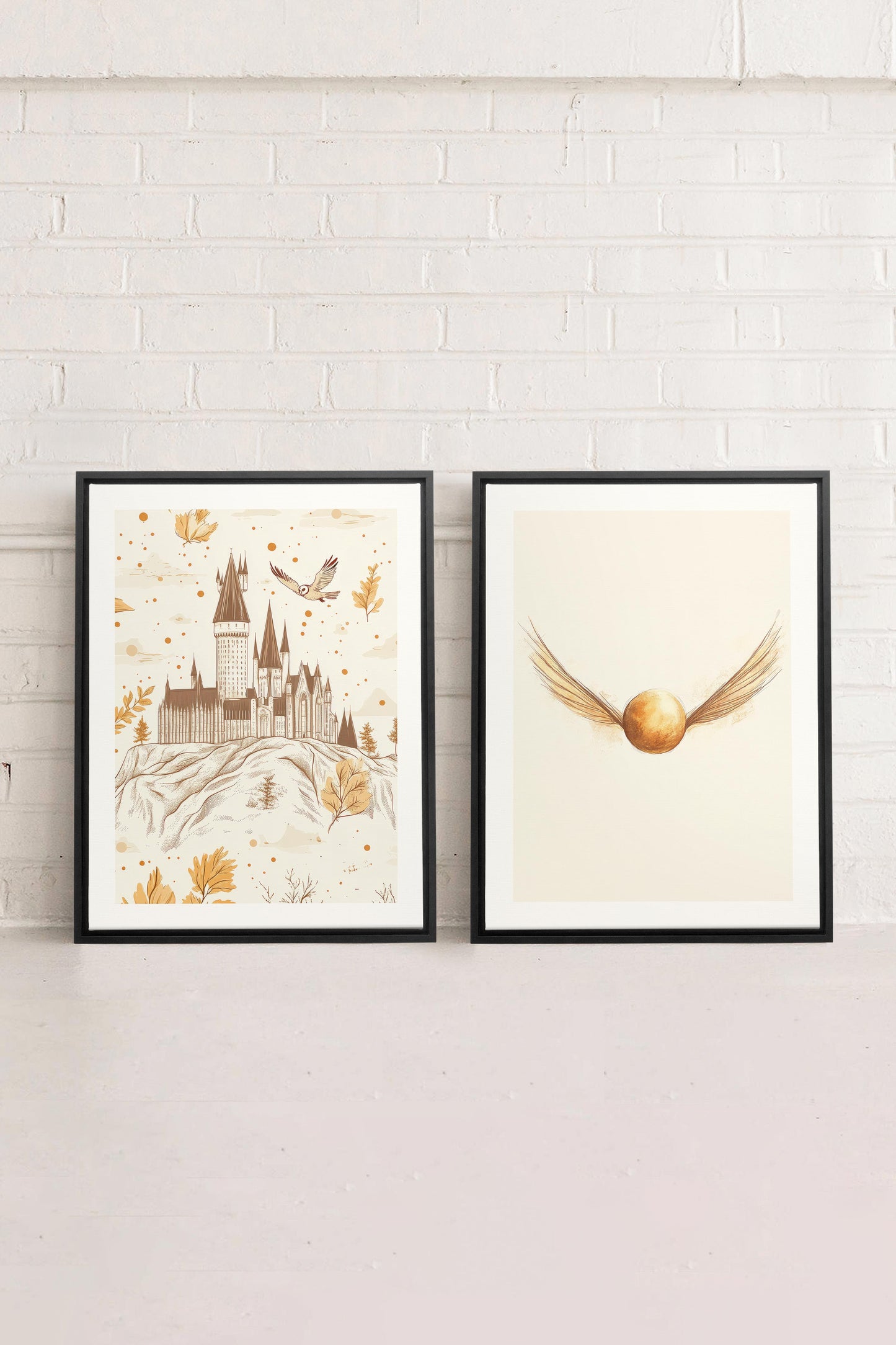 GOLDEN WINGS DUO (2 Oeuvres sur toile étirée)