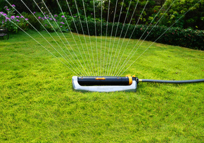 Melnor 65154AMZ XT Turbo Oscillating Sprinkler, Metal Base, 4,500 sq. ft., Quick Connect Bundle, 3-Way Adjustable, Black, Yellow 🍁 All In One Marketplace Canada