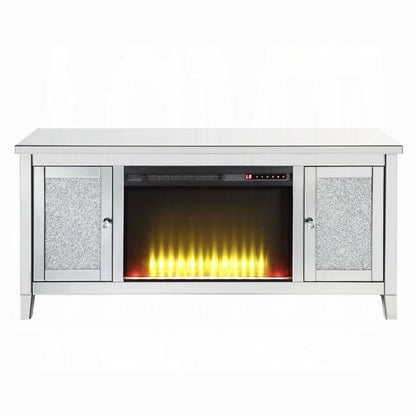 Brilliance Luxury Mirrored TV Stand/Fireplace - Clear