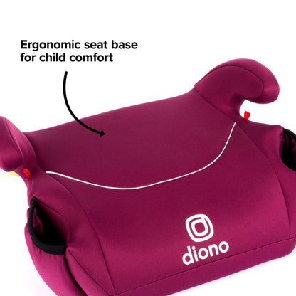 Diono Solana 2022, No Latch, Single Backless Booster Car Seat, Lightweight, Machine Washable Covers, Cup Holders, Pink 🍁 All In One Marketplace Canada