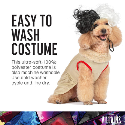 Disney for Pets Halloween Disney Villains Cruella Dog Costume - Officially Licensed Halloween Costumes for Dogs, Size Extra Extra Large