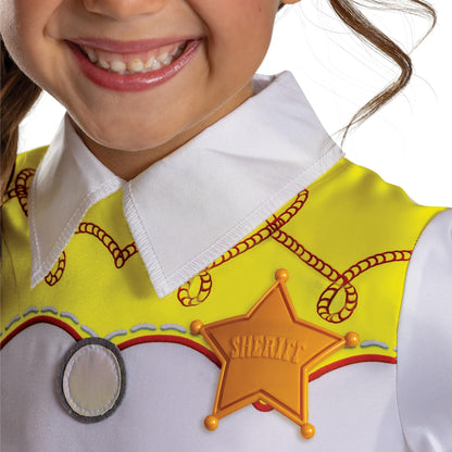 Disney Toy Story Sheriff Jessie Costume for Kids, Official Toy Story 5 Halloween Dress Up Outfit, Size (3T-4T)