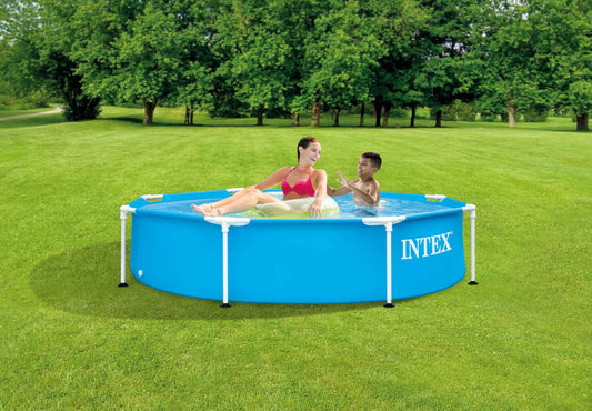 INTEX 28205EH Metal Frame Above Ground Swimming Pool: 8ft x 20in – Puncture-Resistant Material – Easy Assemble – Rust Resistant – 483 Gallon Capacity 🍁 All In One Marketplace Canada