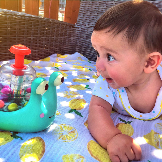B. toys – Light Up Snail Ball PopperBaby Toy with Glowing Effects & Easy– Grip Handle – Interactive Educational Toy for Motor Skills Development – Colorful Baby Toys for 10+ Months 🍁 All In One Marketplace Canada