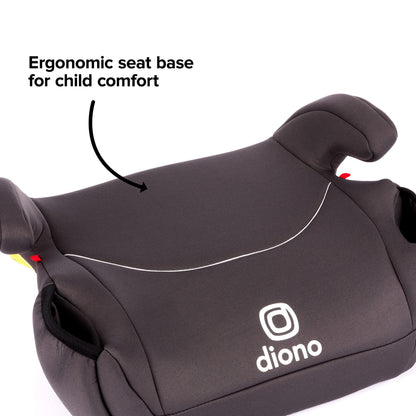 Diono Solana 2022, No Latch, Single Backless Booster Car Seat, Lightweight, Machine Washable Covers, Cup Holders, Black 🍁 All In One Marketplace Canada