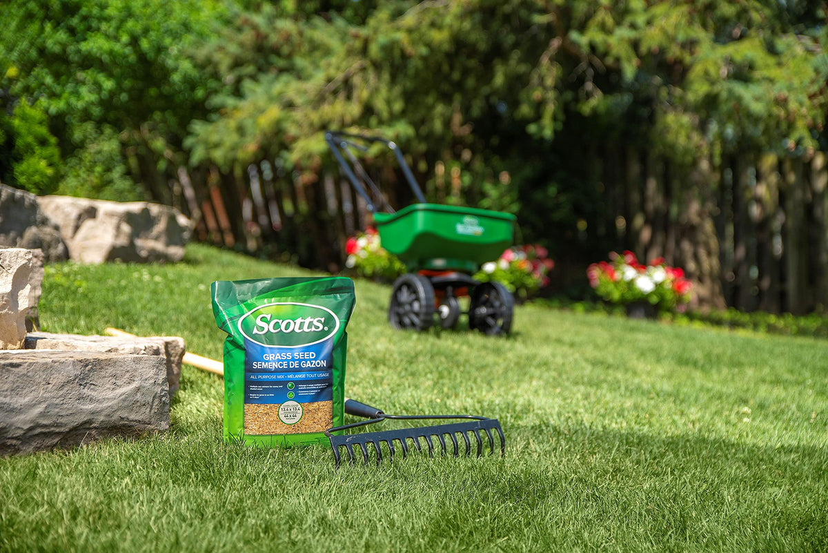 Scotts Grass Seed All Purpose Mix, 5kg (900 sq Meters / 9,683 sq feet Coverage) | Grows in Sun & Shade, Fast Germination | New Lawn or Overseeding Existing Lawn 🍁 All In One Marketplace Canada