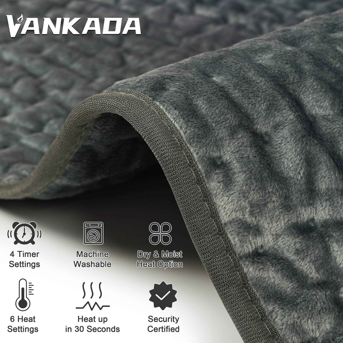 Heating Pad Electric Heat Pad, Hot Heated Pad,Moist Heat Heating Pad Moist and Dry Heat,Multiple Temp and Timer Settings (Gray green, 24"X12") 🍁 All In One Marketplace Canada