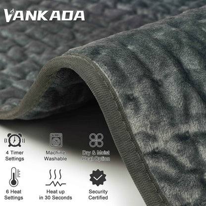 Heating Pad Electric Heat Pad, Hot Heated Pad,Moist Heat Heating Pad Moist and Dry Heat,Multiple Temp and Timer Settings (Gray green, 24"X12") 🍁 All In One Marketplace Canada