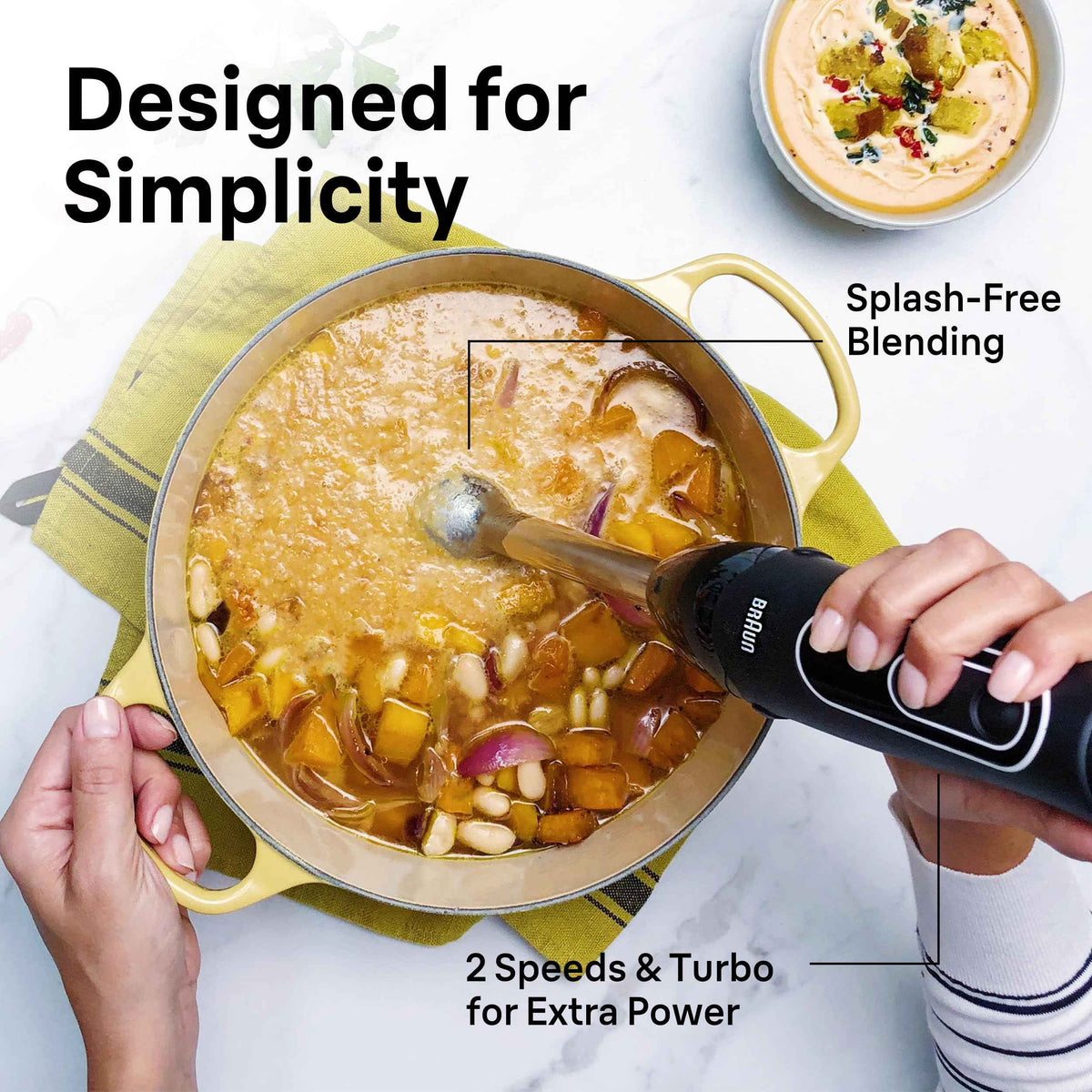 Braun MQ505 Immersion Hand Blender w/Whisk & Beaker, Dual Speed, 350W 🍁 All In One Marketplace Canada
