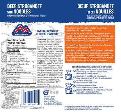 Mountain House Beef Stew, Freeze Dried Emergency Food, Single Pouch 🍁 All In One Marketplace Canada