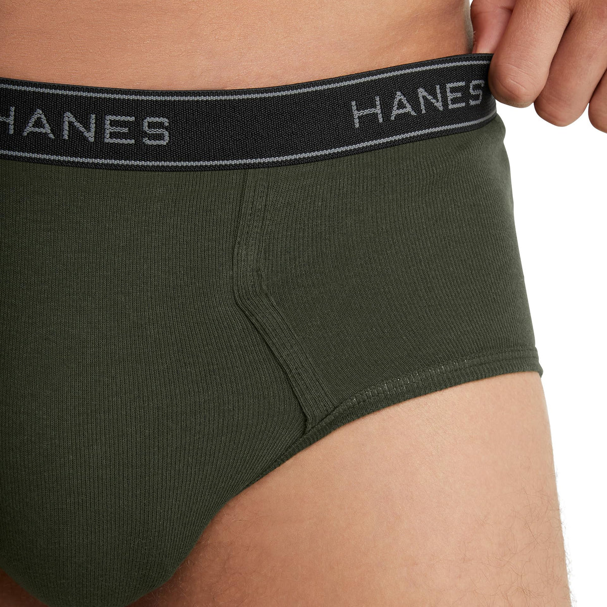 Hanes Mens 6-pack Exposed Waistband Mid-rise Briefs-underwear, White/Black, X-Large US 🍁 All In One Marketplace Canada