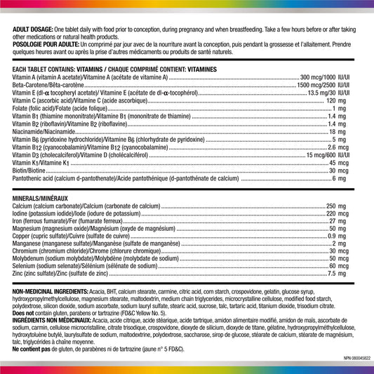 Centrum Prenatal Vitamin Tablet, Postpartum Multivitamin and Mineral Supplement, Essential Prenatal Vitamins, 100 Count (Packaging May Vary) 🍁 All In One Marketplace Canada
