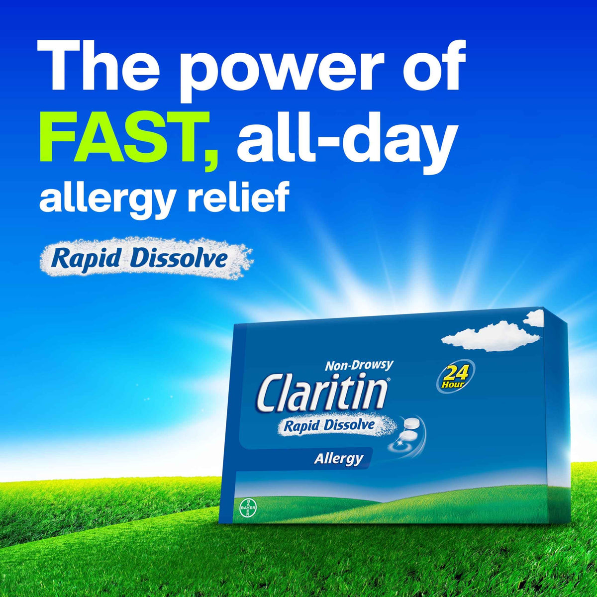 Claritin Rapid Dissolve Allergy Medicine, 24-Hour Non-Drowsy Relief 10 mg, 50 Tablets 🍁 All In One Marketplace Canada