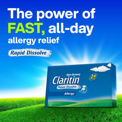 Claritin Rapid Dissolve Allergy Medicine, 24-Hour Non-Drowsy Relief 10 mg, 50 Tablets 🍁 All In One Marketplace Canada