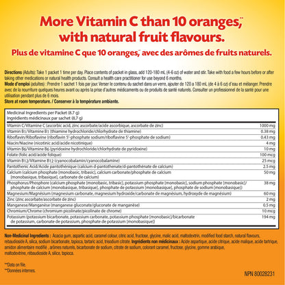 Emergen-C Immune Support Fizzy Drink Mix, A Boost of Vitamins and Minerals, Acai Berry, 30 Sachets 🍁 All In One Marketplace Canada