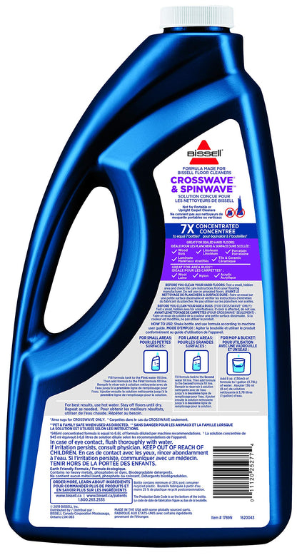 BISSELL Multi-Surface Formula for CrossWave & SpinWave, Wet/Dry Vacuum Solution (64oz), 1789N 🍁 All In One Marketplace Canada