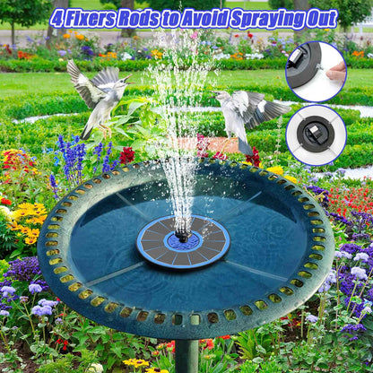 SZMP Solar Fountain Upgrade, 3.5W Solar Powered Bird Bath Fountains with Flower, Outdoor Water Feature Solar Fountain Pump with 7-in-1 Nozzles, 4 Fixed Pipes for Humingbirds, Birdbath, and Garden 🍁 All In One Marketplace Canada