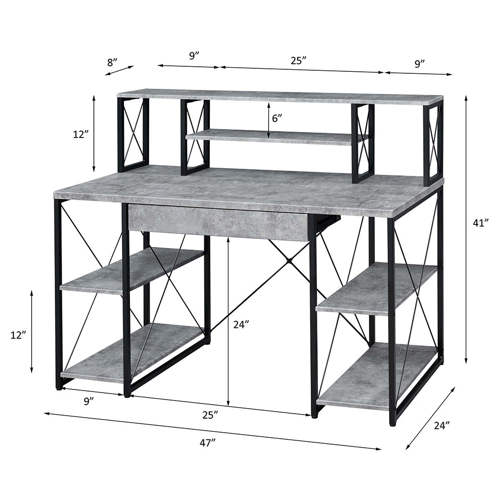 Gambetta Multi-Purpose Hutch Desk - Available in Multiple Colors