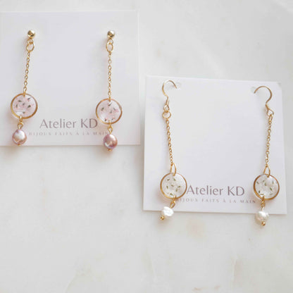 Boucles d'oreilles Perla - rond (mini)