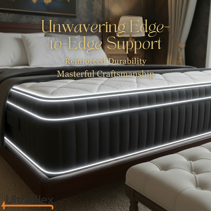 UltraFlex® Opulence Medium Firm Orthopedic Hybrid Mattress – Canadian-Made Advanced Cooling Gel & Pocket Coil System for Undisturbed Sleep & Edge-to-Edge Support
