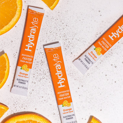 HydraLyte Electrolyte Powder, Low Sugar Electrolyte Packets Designed for Rapid Hydration, Safe Hydration for All Ages - Made with All Natural Ingredients, 36 Servings, Orange Flavour 🍁 All In One Marketplace Canada