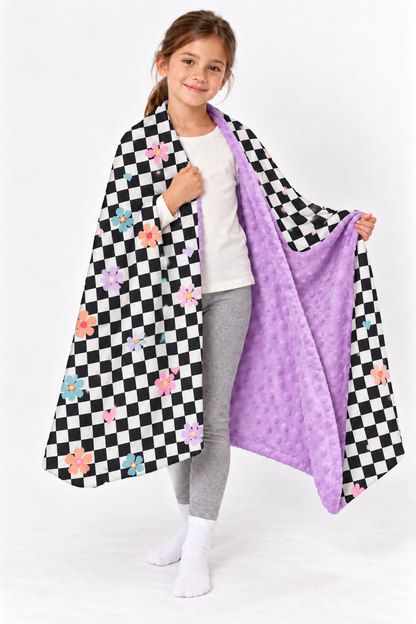 Couverture minky Punky bloom 💕 moyenne