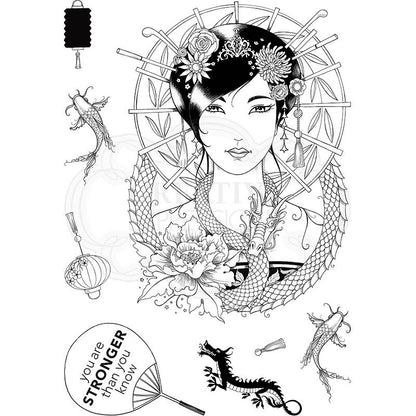 Oriental Princess A5 Clear Stamp Set