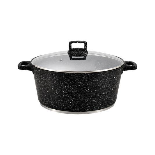 24cm Granite Non-Stick Casserole Pot with Lid – 4.5L, Induction Ready - UAKEEN - 1 Piece