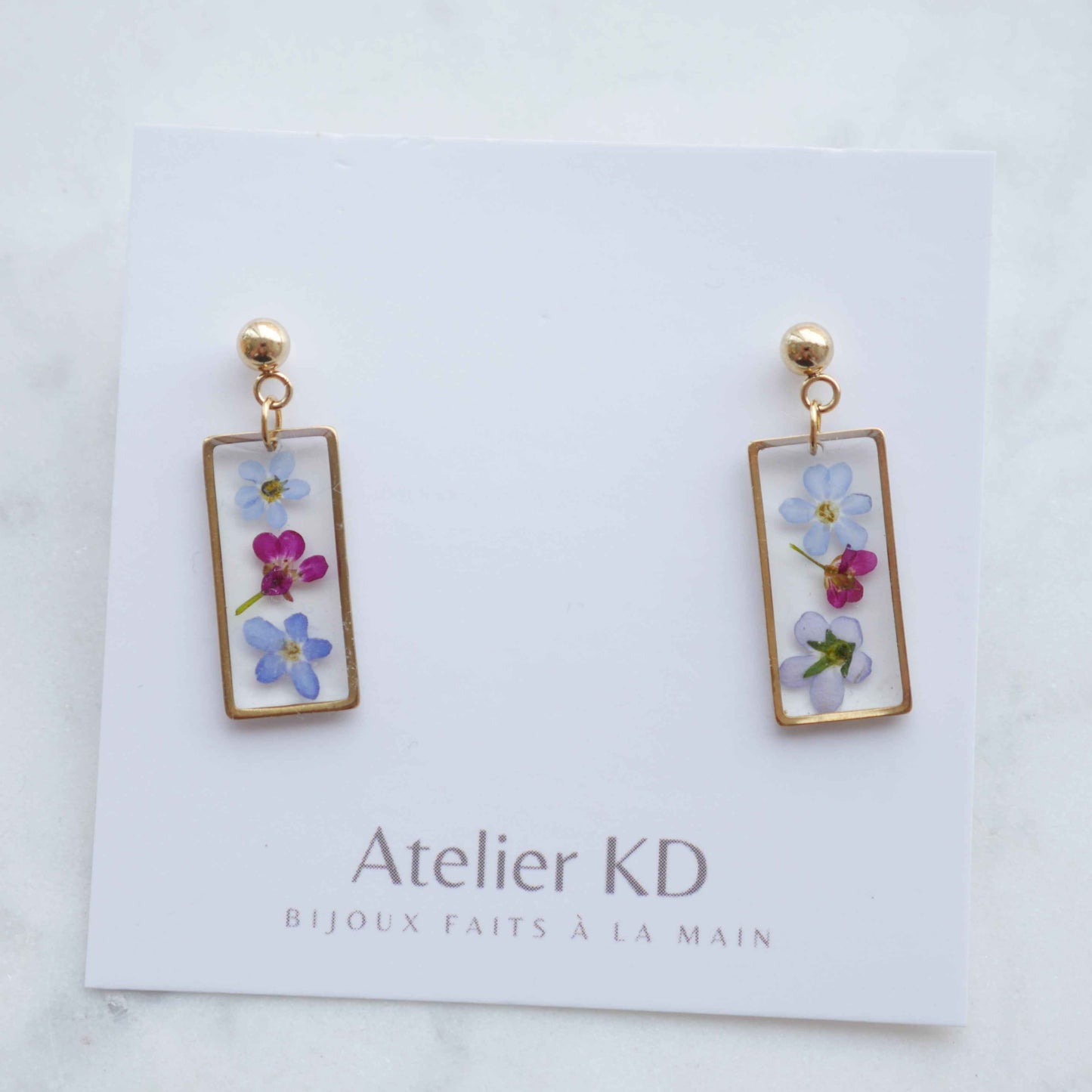 Boucles d’oreilles Lili - rectangle 20mm