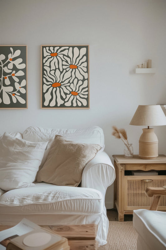 PÉTALES EN FUSION (2 Oeuvres sur toile étirée)