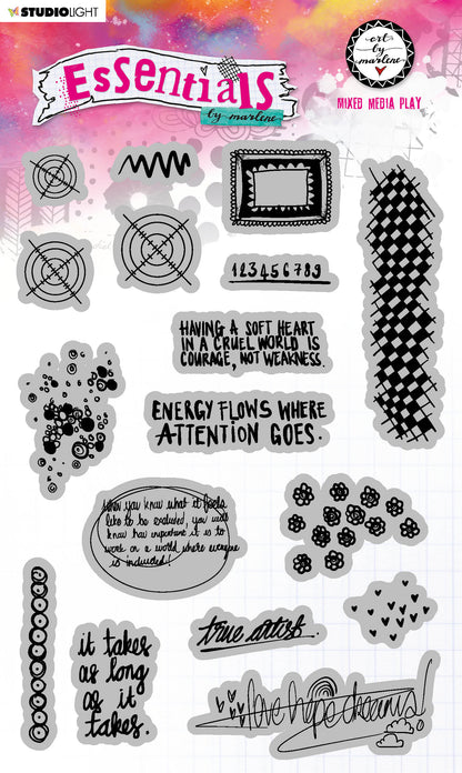 ABM Cling Stamp Mixed Media Play Essentials 148x210x6mm 1 PC nr.131