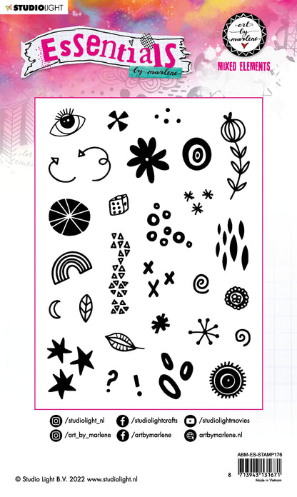 ABM Cling Stamp Sunset Landscape Essentials 148x210x3mm 29 PC nr.176