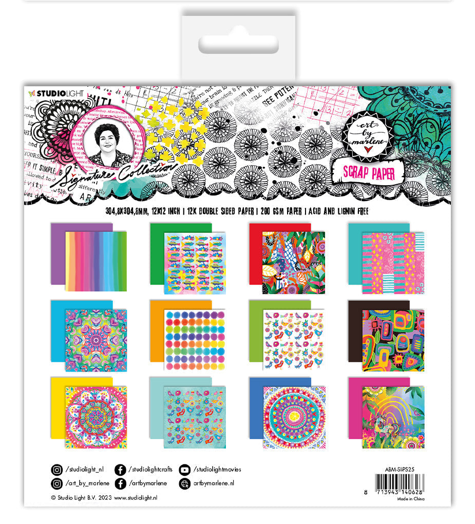 ABM Paper Set Scrap Paper Signature Collection 304.8x304.8x3mm 12 PC nr.25