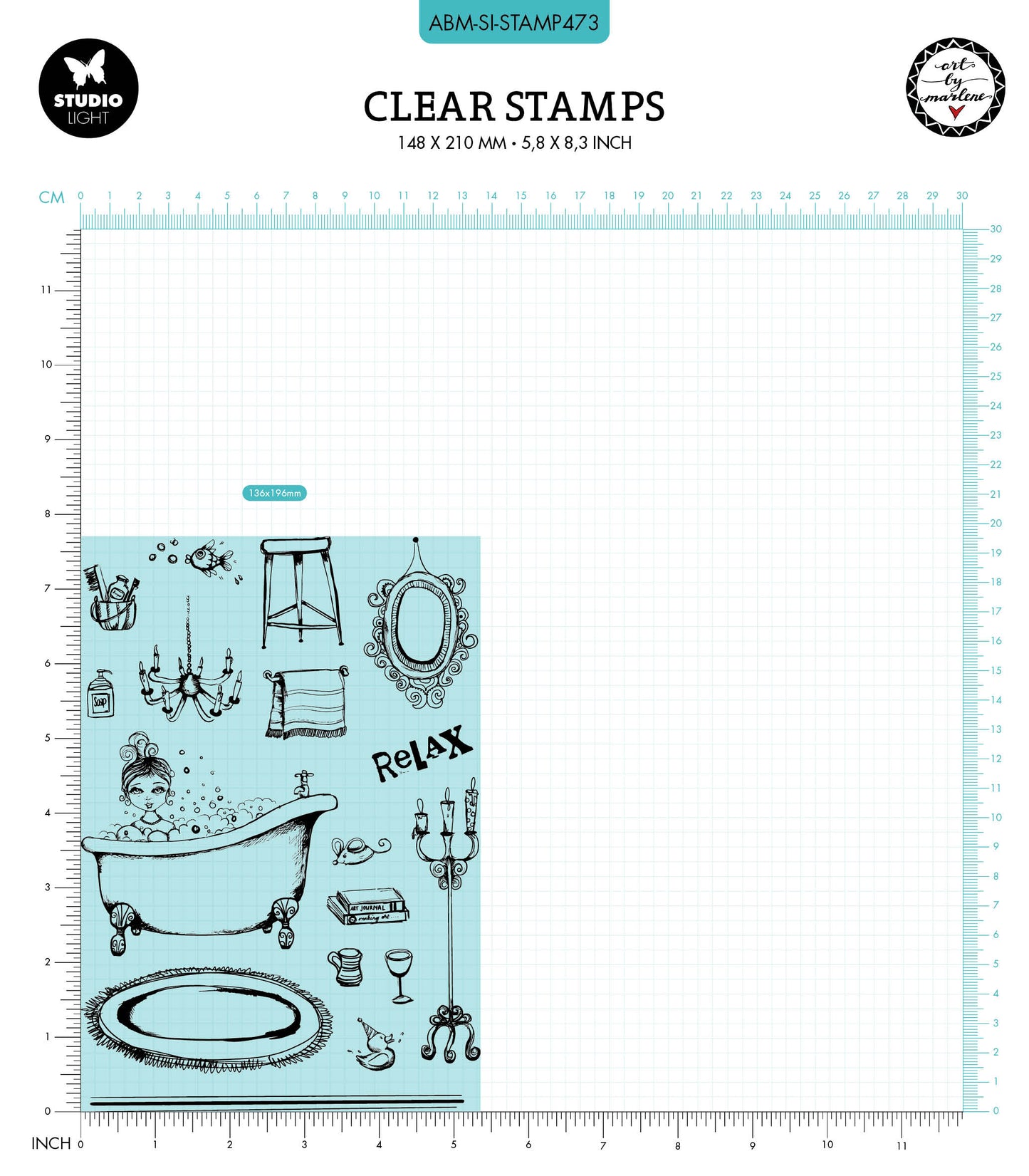 ABM Clear Stamp Mindfulness Signature Collection 265x153x1mm 17 PC nr.473