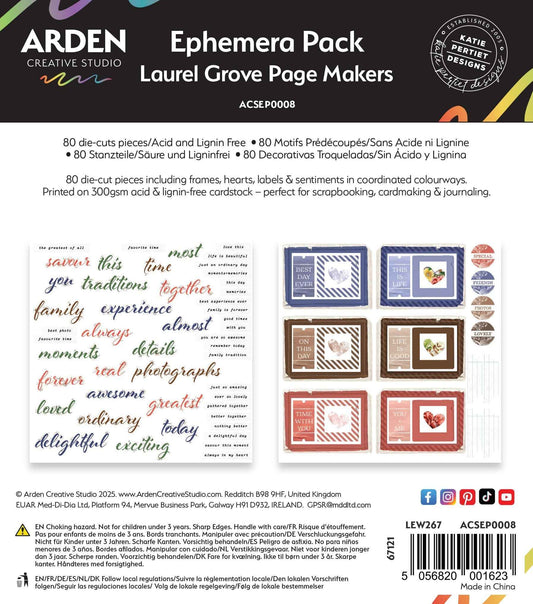 Arden Creative Studio Laurel Grove Page Makers Ephemera Pack