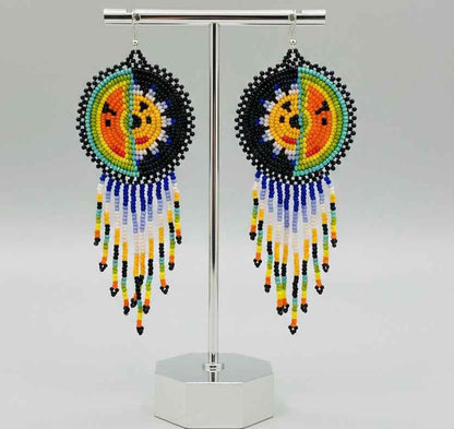 Black Sun & Moon Beaded Fringe